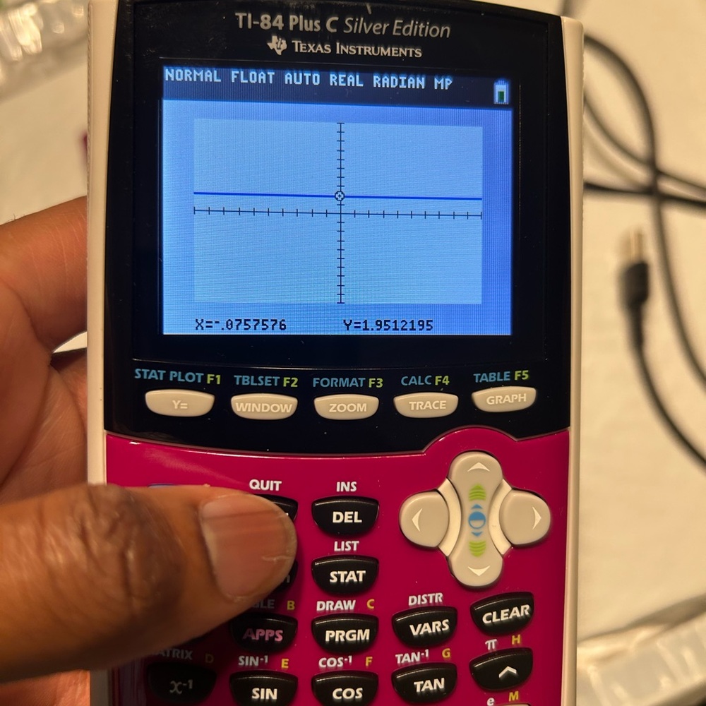 Texas Instrument TI 84 Plus C Graphing Calculator W Cover Tested Raspberry - Picture 7 of 12